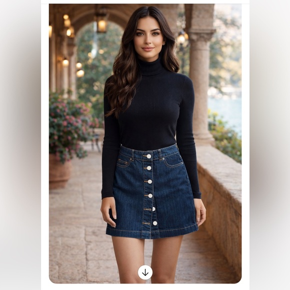 Forever 21 Dresses & Skirts - NEW Denim button front mini skirt size S Dark Wash NWOT price firm!